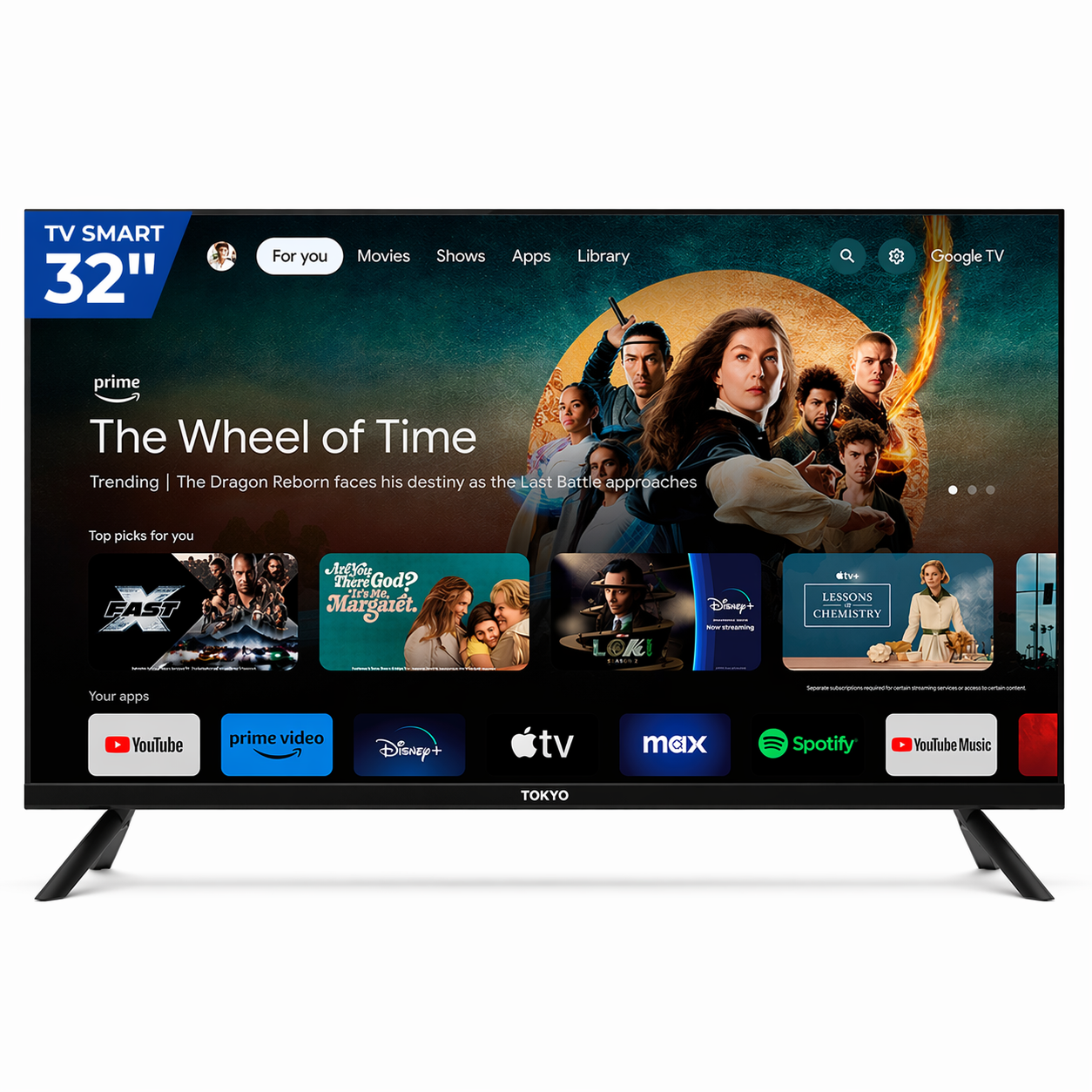 SMART TV TOKYO GOOGLE TV 32 HD FRAMELESS C/ CHROMECAST INCLUIDO