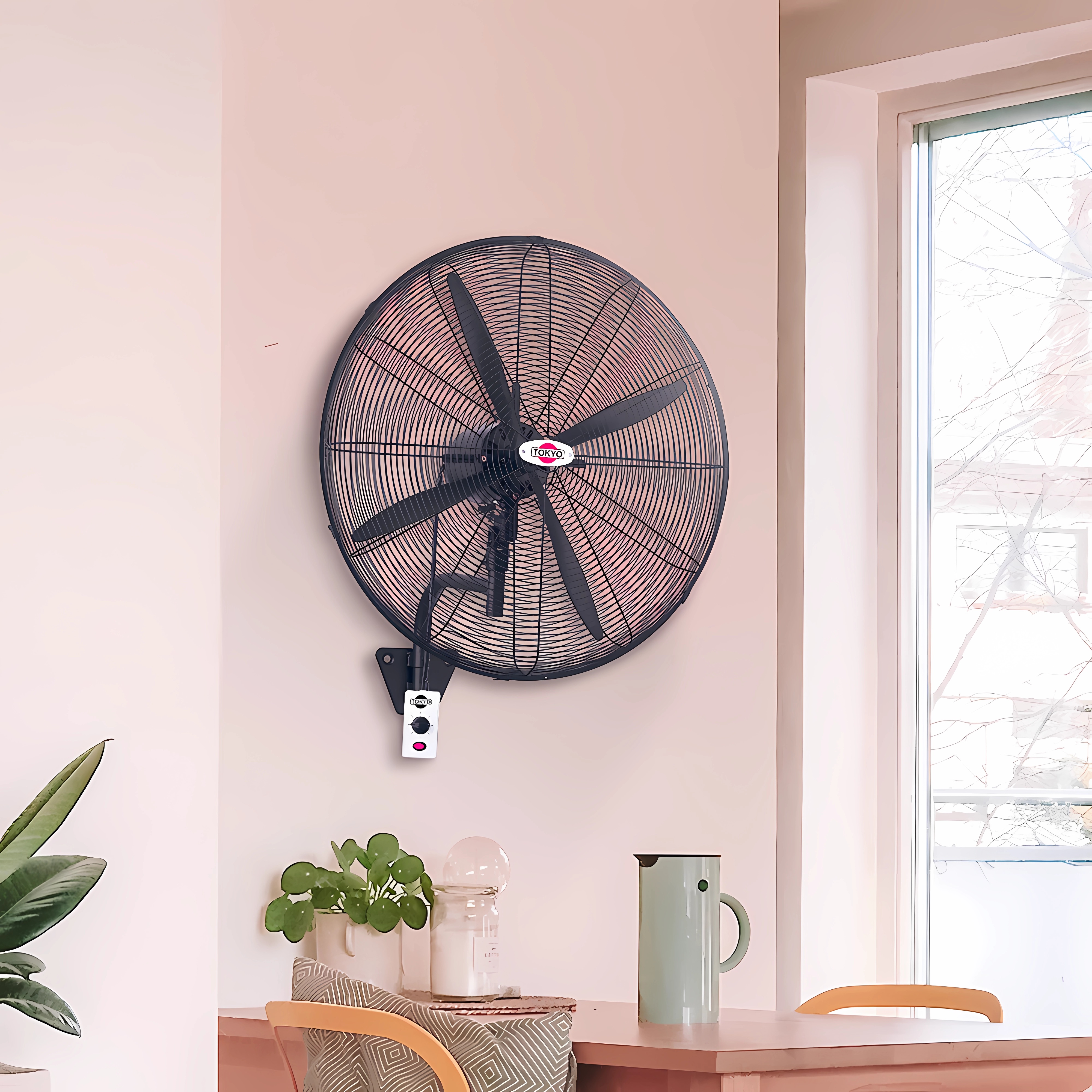VENTILADOR TOKYO INDUSTRIAL DE PARED 26 CON CONTROL