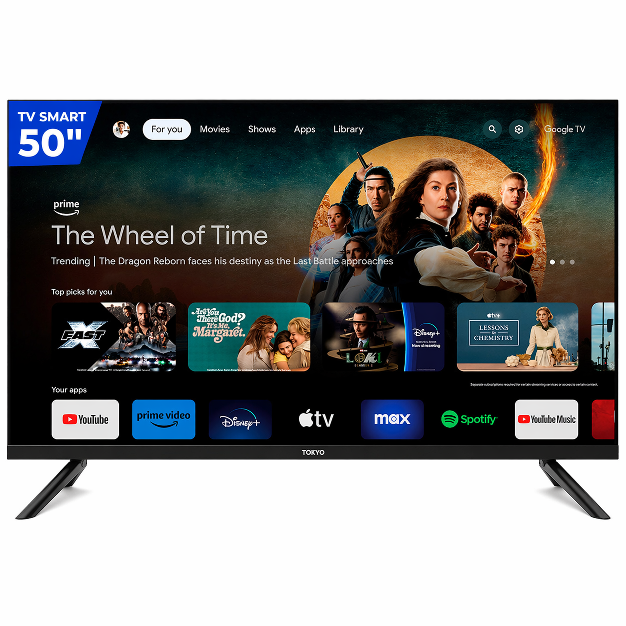 SMART TV TOKYO GOOGLE TV 50 4K FRAMELESS C/ CHROMECAST INCLUIDO