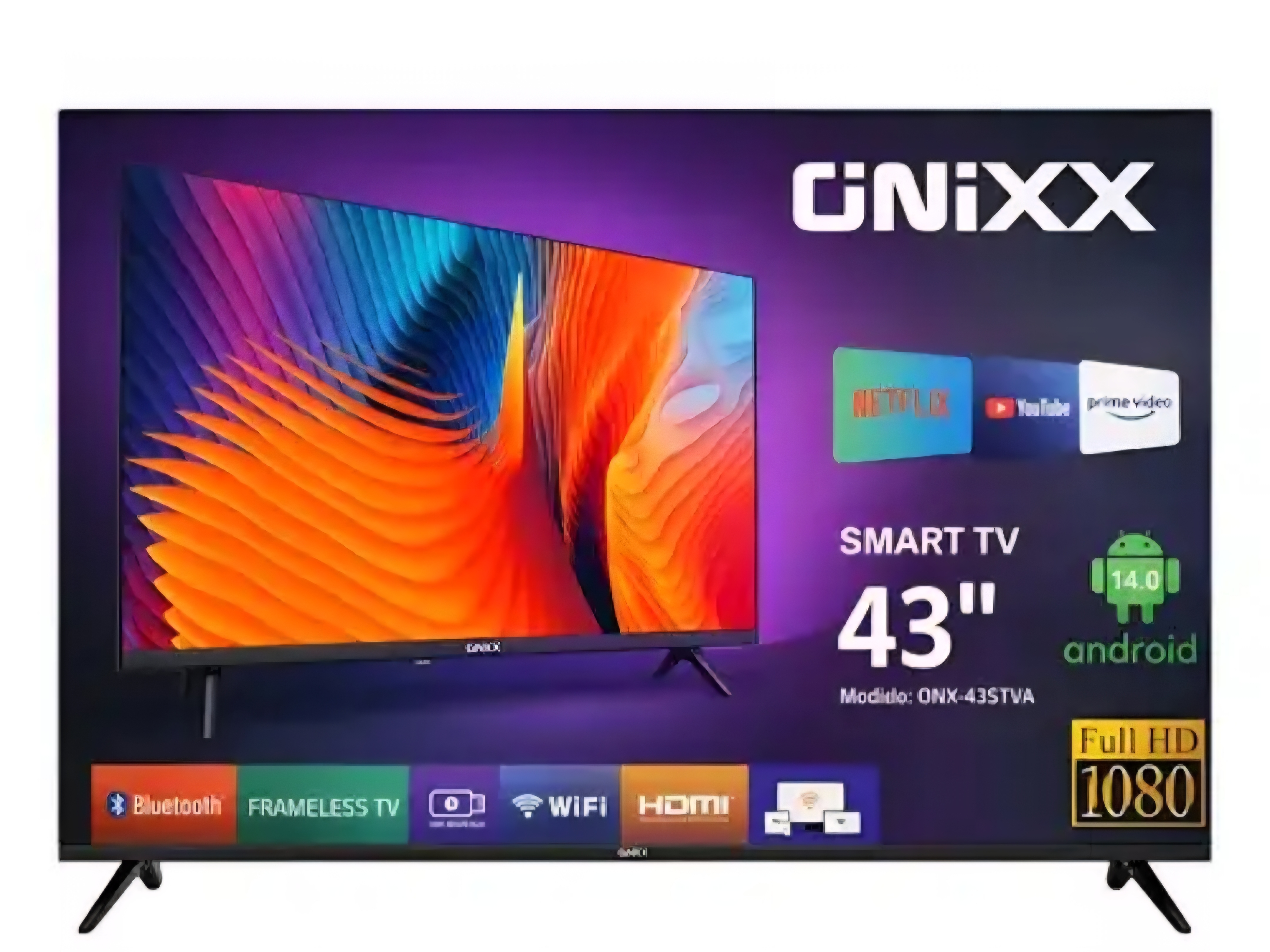 TV ONIXX LED 43" SMART DOLBY ANDROID ONX-43STVA
